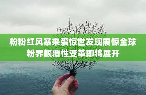 粉粉红风暴来袭惊世发现震惊全球粉界颠覆性变革即将展开