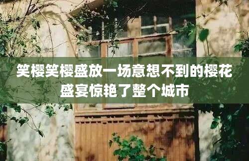 笑樱笑樱盛放一场意想不到的樱花盛宴惊艳了整个城市