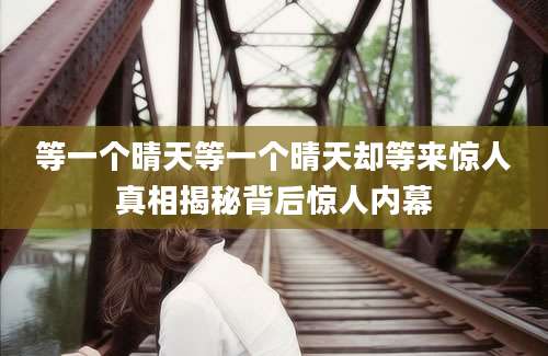 等一个晴天等一个晴天却等来惊人真相揭秘背后惊人内幕