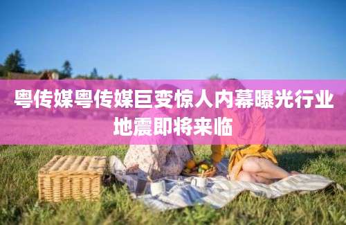 粤传媒粤传媒巨变惊人内幕曝光行业地震即将来临
