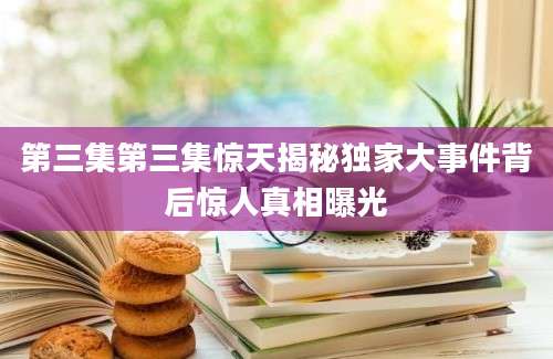第三集第三集惊天揭秘独家大事件背后惊人真相曝光