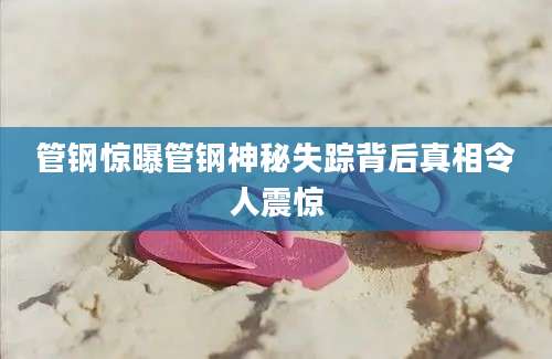 管钢惊曝管钢神秘失踪背后真相令人震惊