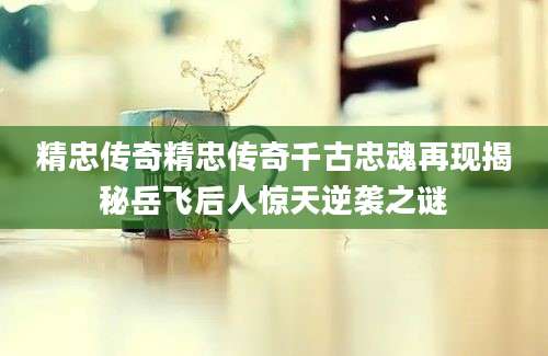 精忠传奇精忠传奇千古忠魂再现揭秘岳飞后人惊天逆袭之谜
