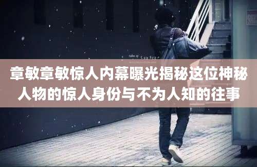 章敏章敏惊人内幕曝光揭秘这位神秘人物的惊人身份与不为人知的往事