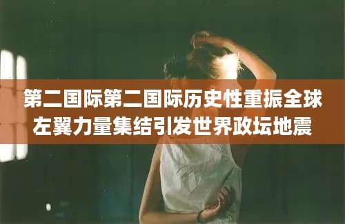 第二国际第二国际历史性重振全球左翼力量集结引发世界政坛地震