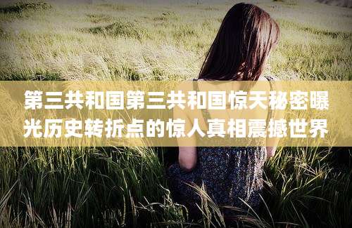 第三共和国第三共和国惊天秘密曝光历史转折点的惊人真相震撼世界