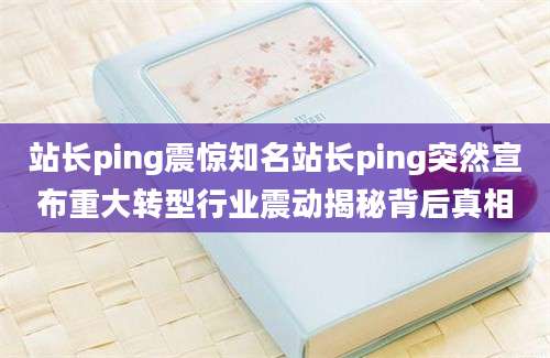站长ping震惊知名站长ping突然宣布重大转型行业震动揭秘背后真相