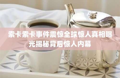 索卡索卡事件震惊全球惊人真相曝光揭秘背后惊人内幕