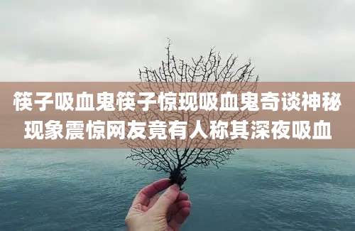 筷子吸血鬼筷子惊现吸血鬼奇谈神秘现象震惊网友竟有人称其深夜吸血