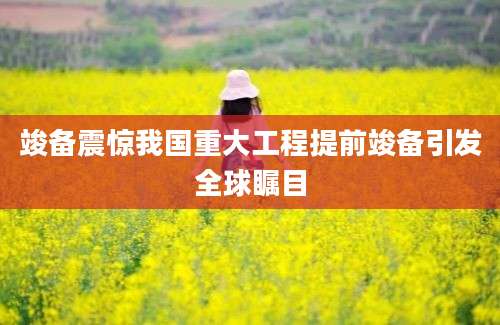 竣备震惊我国重大工程提前竣备引发全球瞩目