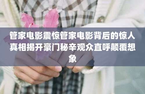 管家电影震惊管家电影背后的惊人真相揭开豪门秘辛观众直呼颠覆想象