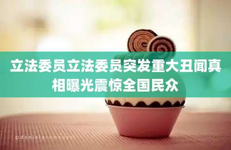 立法委员立法委员突发重大丑闻真相曝光震惊全国民众