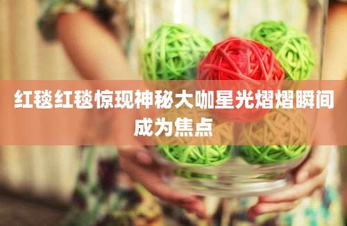 红毯红毯惊现神秘大咖星光熠熠瞬间成为焦点