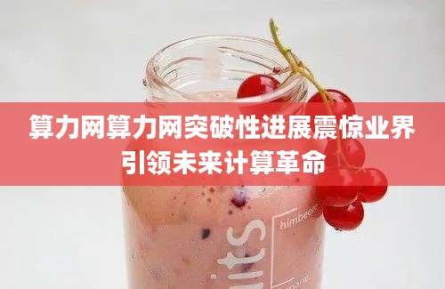 算力网算力网突破性进展震惊业界引领未来计算革命