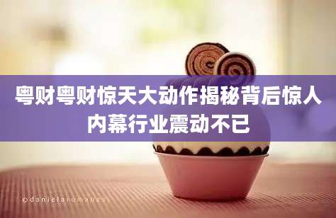粤财粤财惊天大动作揭秘背后惊人内幕行业震动不已