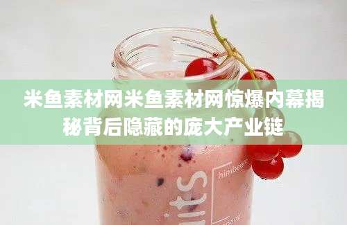 米鱼素材网米鱼素材网惊爆内幕揭秘背后隐藏的庞大产业链