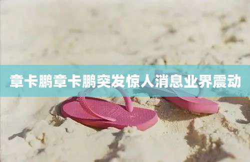 章卡鹏章卡鹏突发惊人消息业界震动