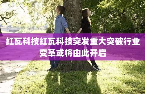 红瓦科技红瓦科技突发重大突破行业变革或将由此开启