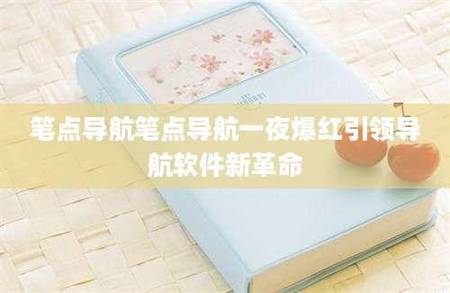 笔点导航笔点导航一夜爆红引领导航软件新革命
