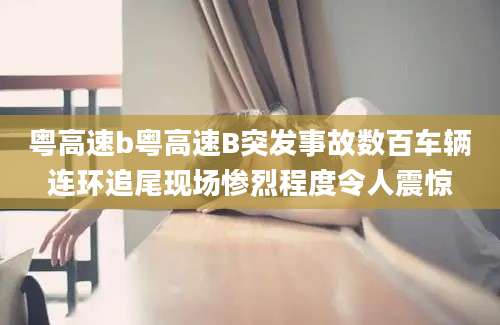粤高速b粤高速B突发事故数百车辆连环追尾现场惨烈程度令人震惊