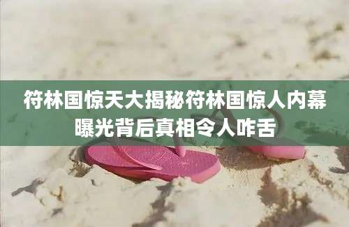 符林国惊天大揭秘符林国惊人内幕曝光背后真相令人咋舌