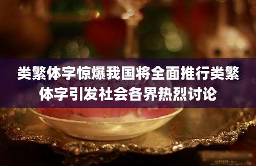 类繁体字惊爆我国将全面推行类繁体字引发社会各界热烈讨论