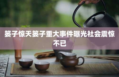 篓子惊天篓子重大事件曝光社会震惊不已