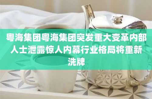粤海集团粤海集团突发重大变革内部人士泄露惊人内幕行业格局将重新洗牌