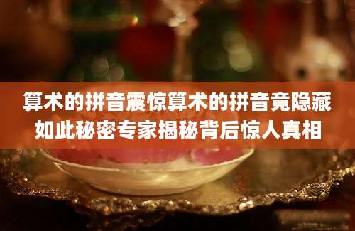 算术的拼音震惊算术的拼音竟隐藏如此秘密专家揭秘背后惊人真相