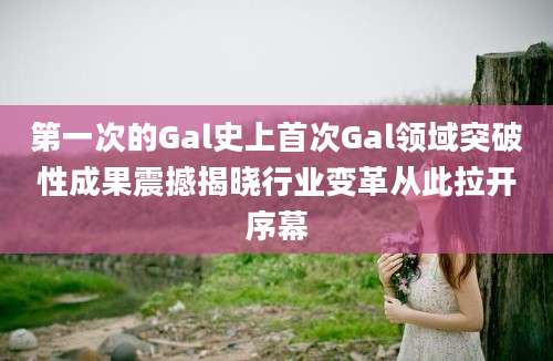 第一次的Gal史上首次Gal领域突破性成果震撼揭晓行业变革从此拉开序幕