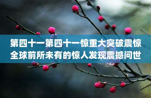 第四十一第四十一惊重大突破震惊全球前所未有的惊人发现震撼问世