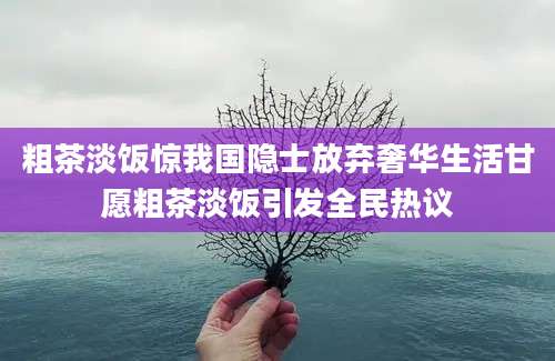 粗茶淡饭惊我国隐士放弃奢华生活甘愿粗茶淡饭引发全民热议